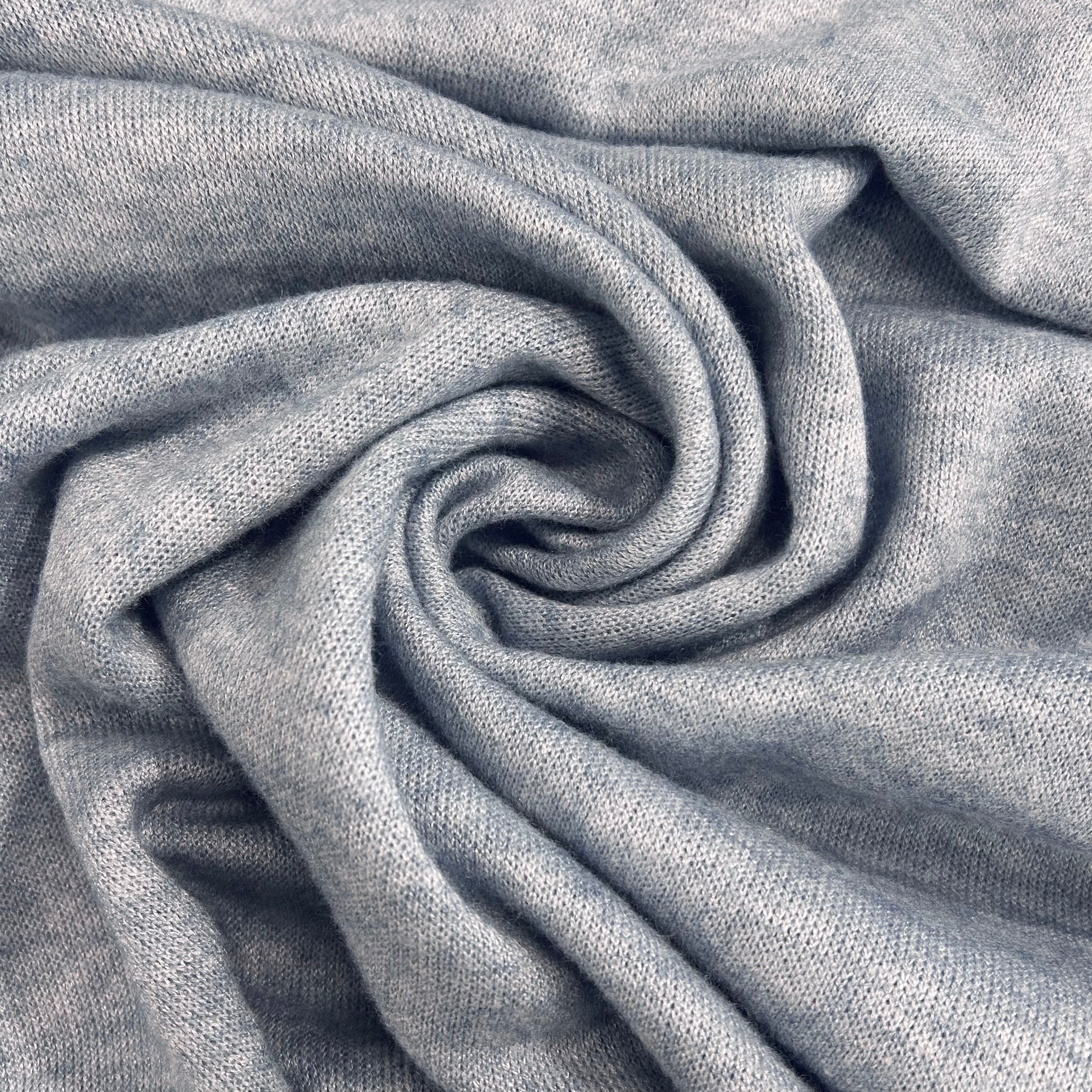 Blue Melange Jersey Knit