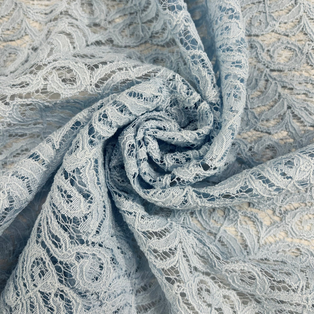 Cold Blue Paisley Lace