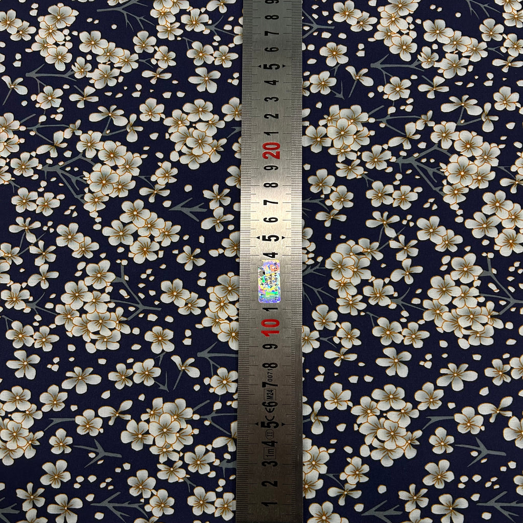 Navy Sakura Print