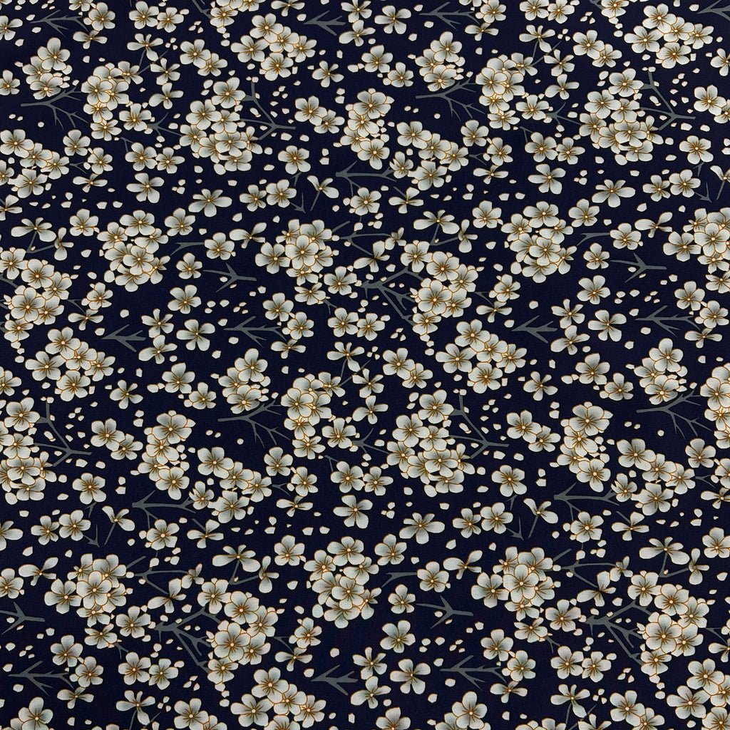 Navy Sakura Print