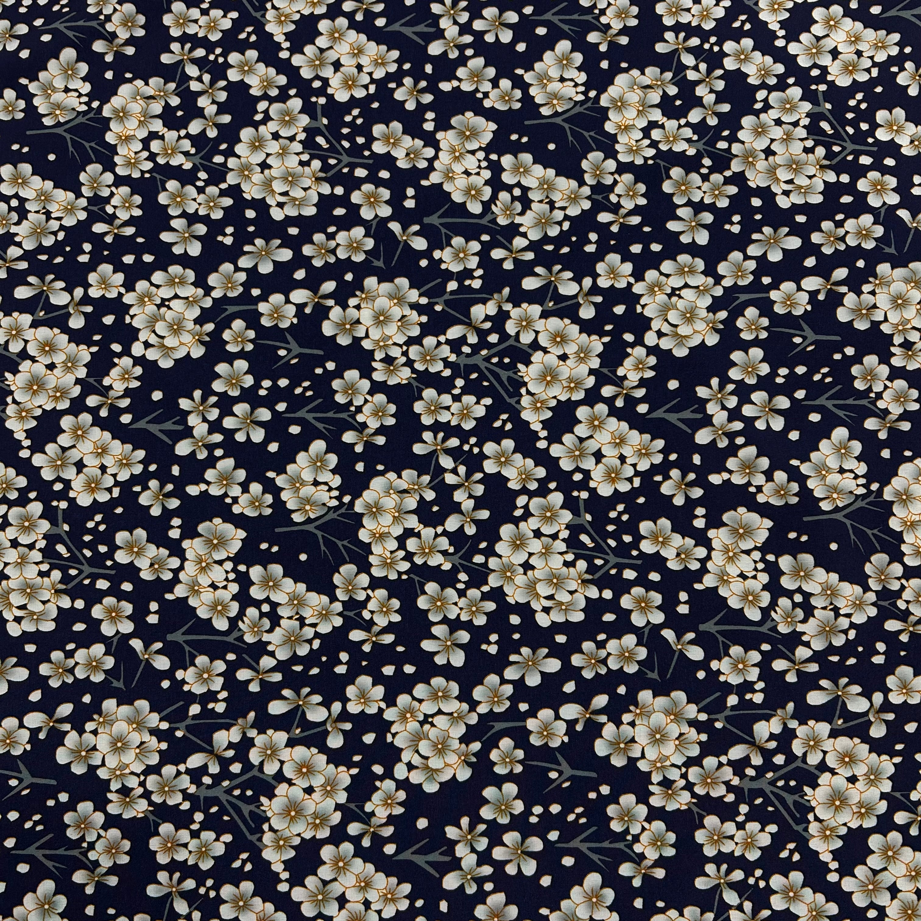 Navy Sakura Print