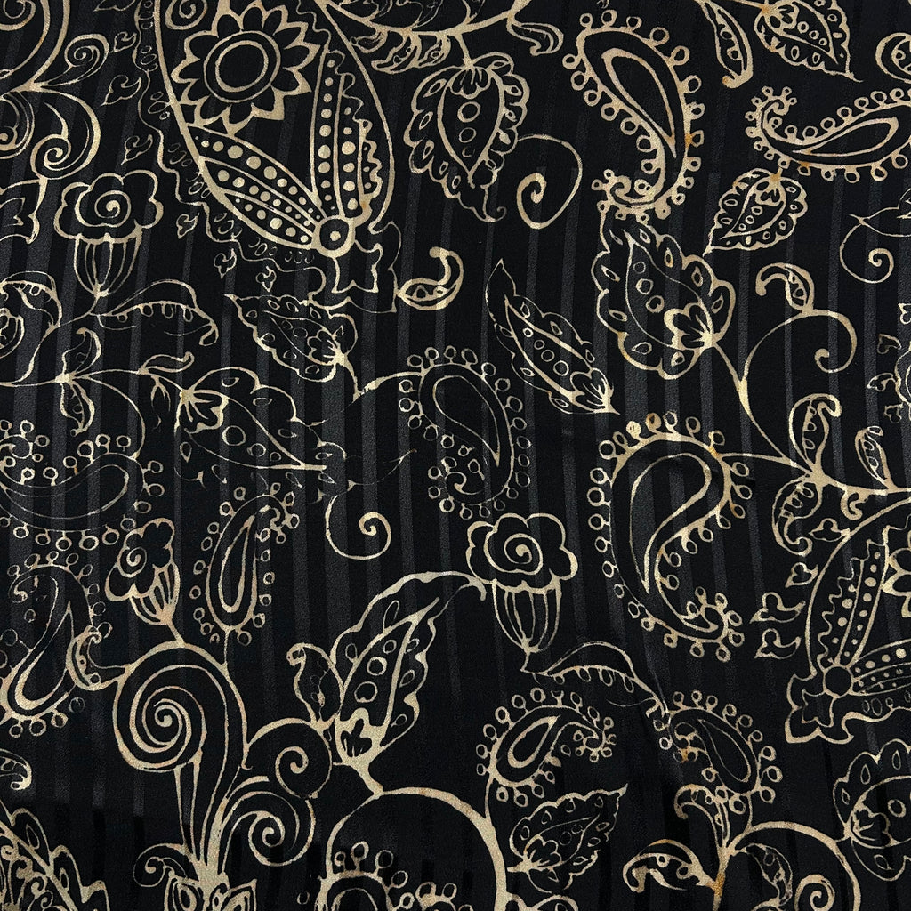 Black Paisley Silk