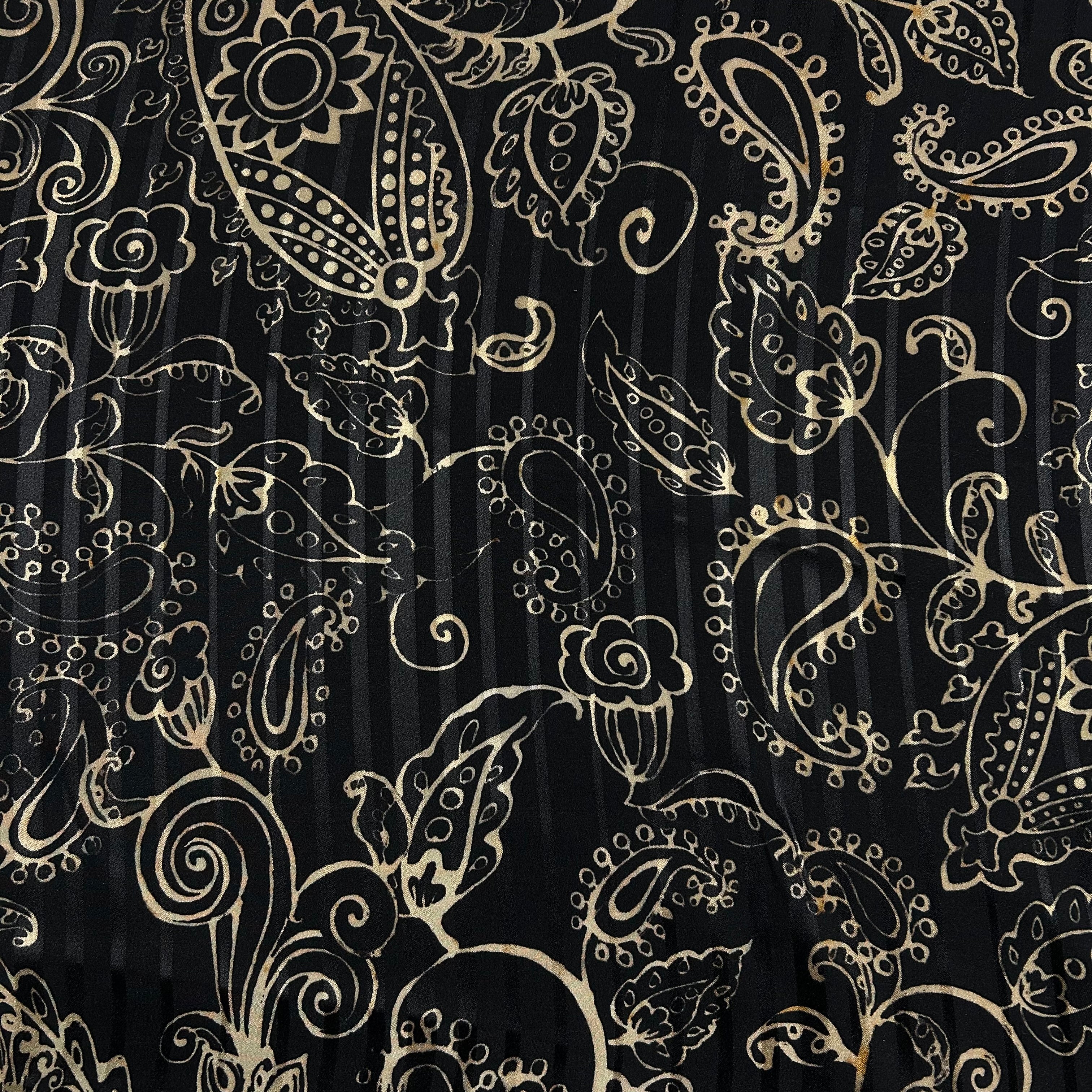 Black Paisley Silk