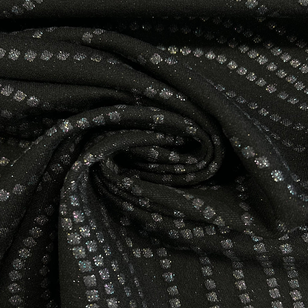 Black Silver Maze Glitter