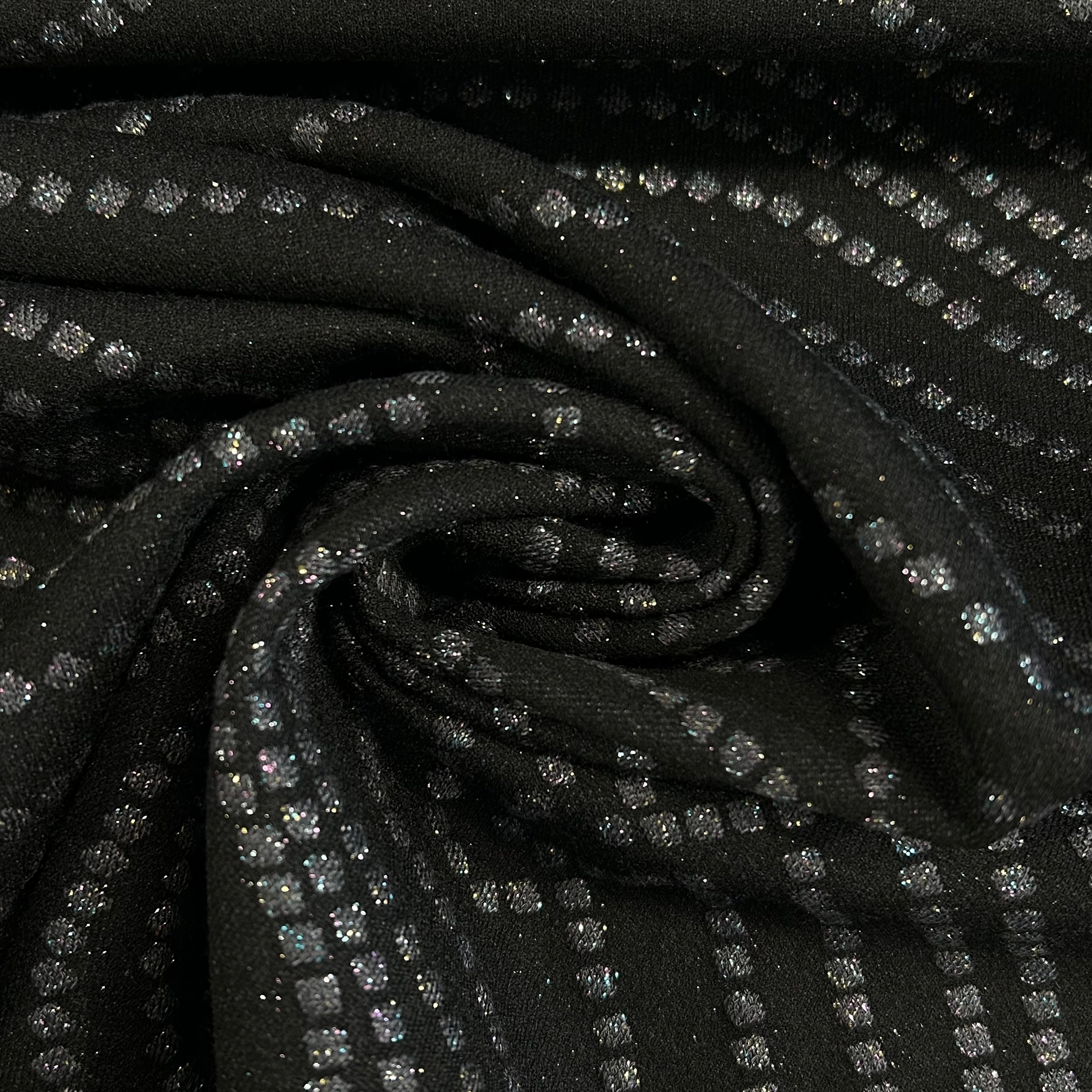 Black Silver Maze Glitter