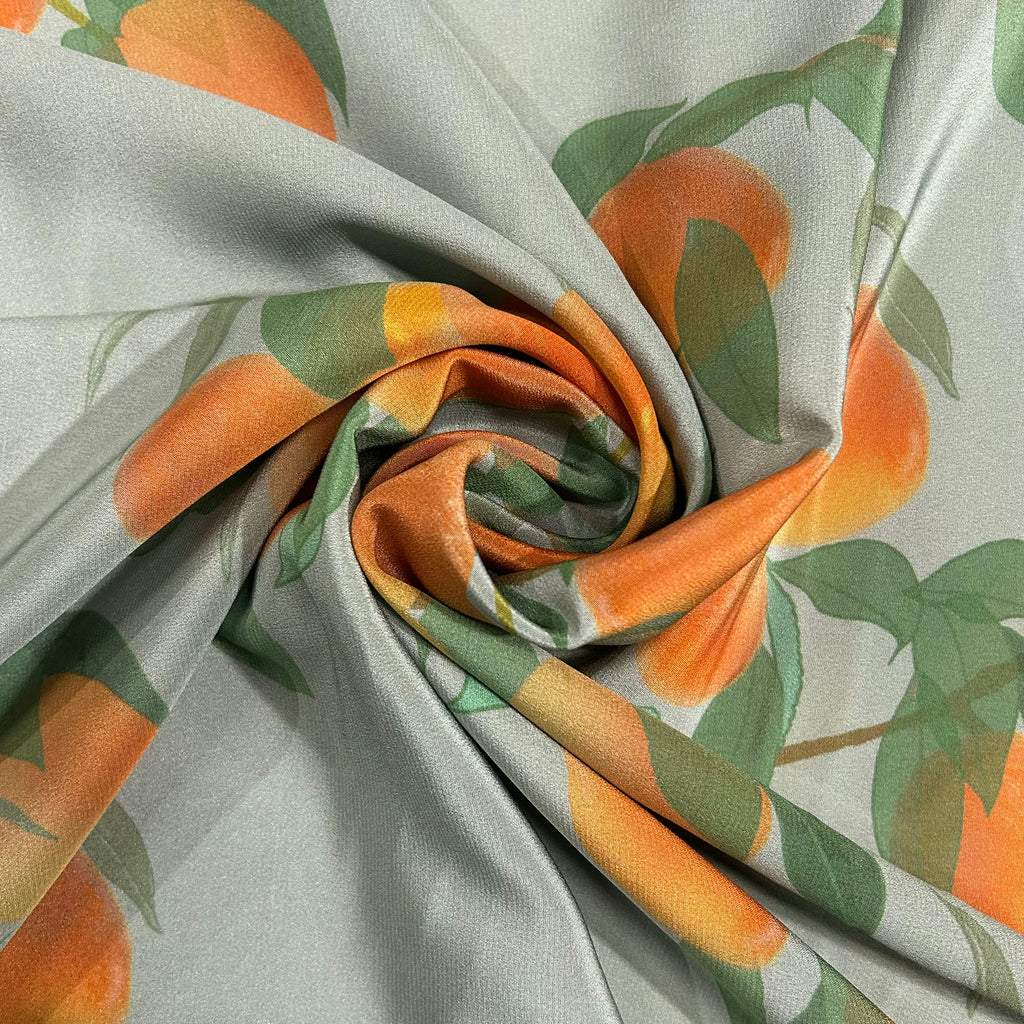 Peach Print Silk
