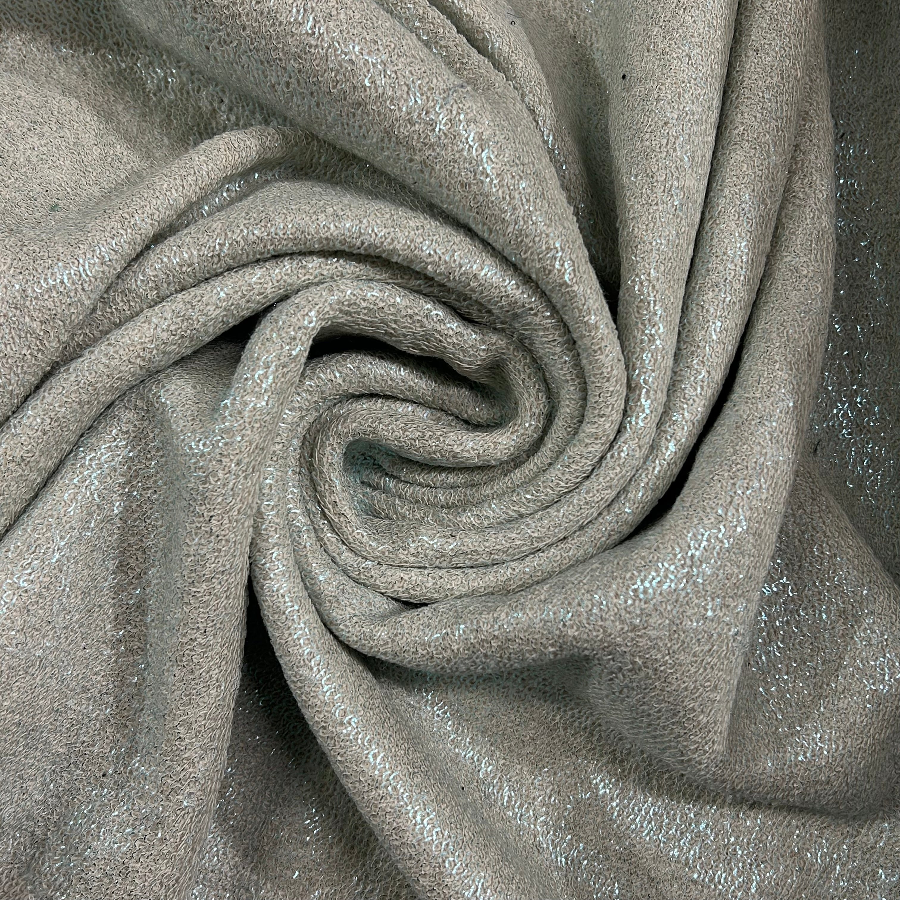 Taupe Cotton with Blue Shimmer