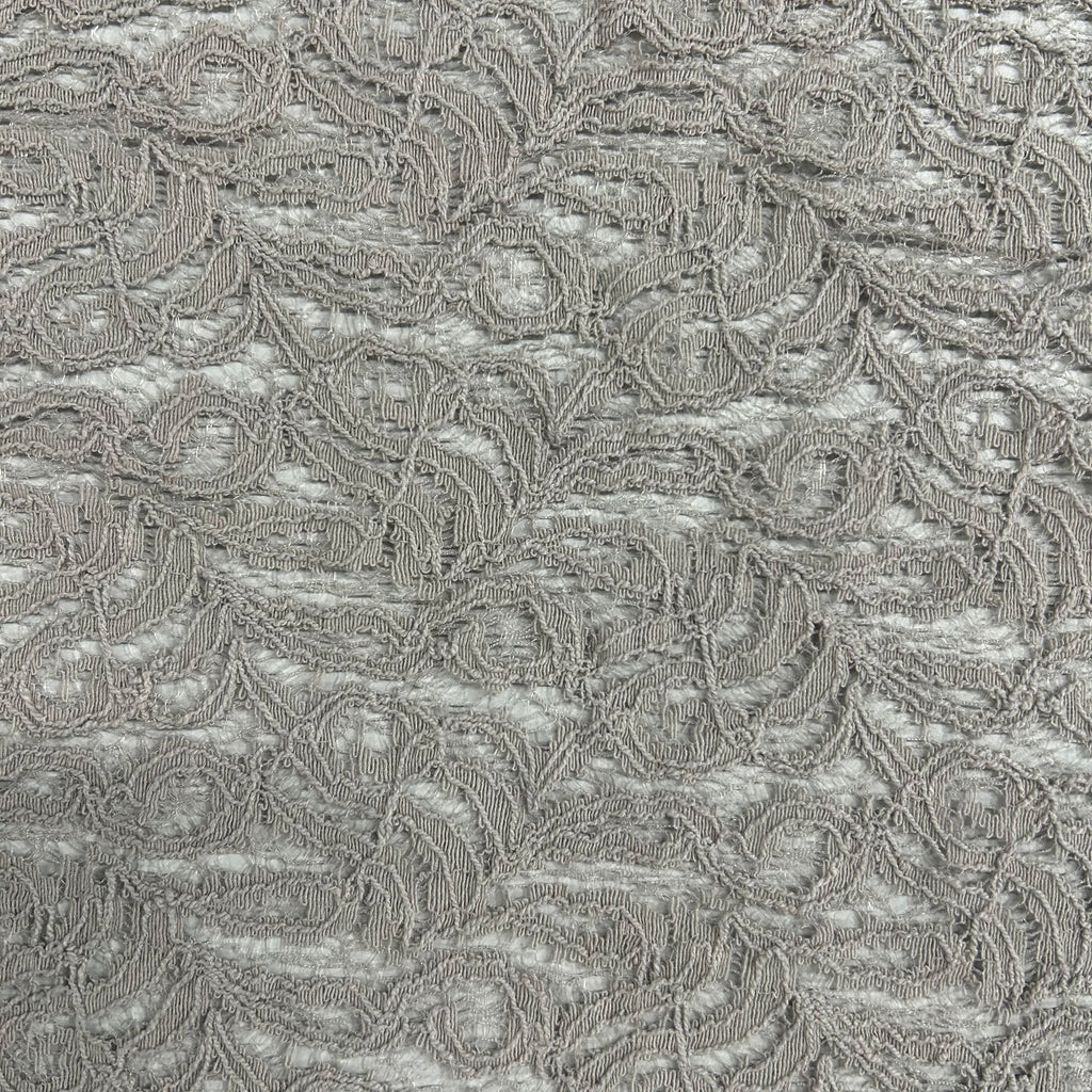 Soft Grey Paisley Lace