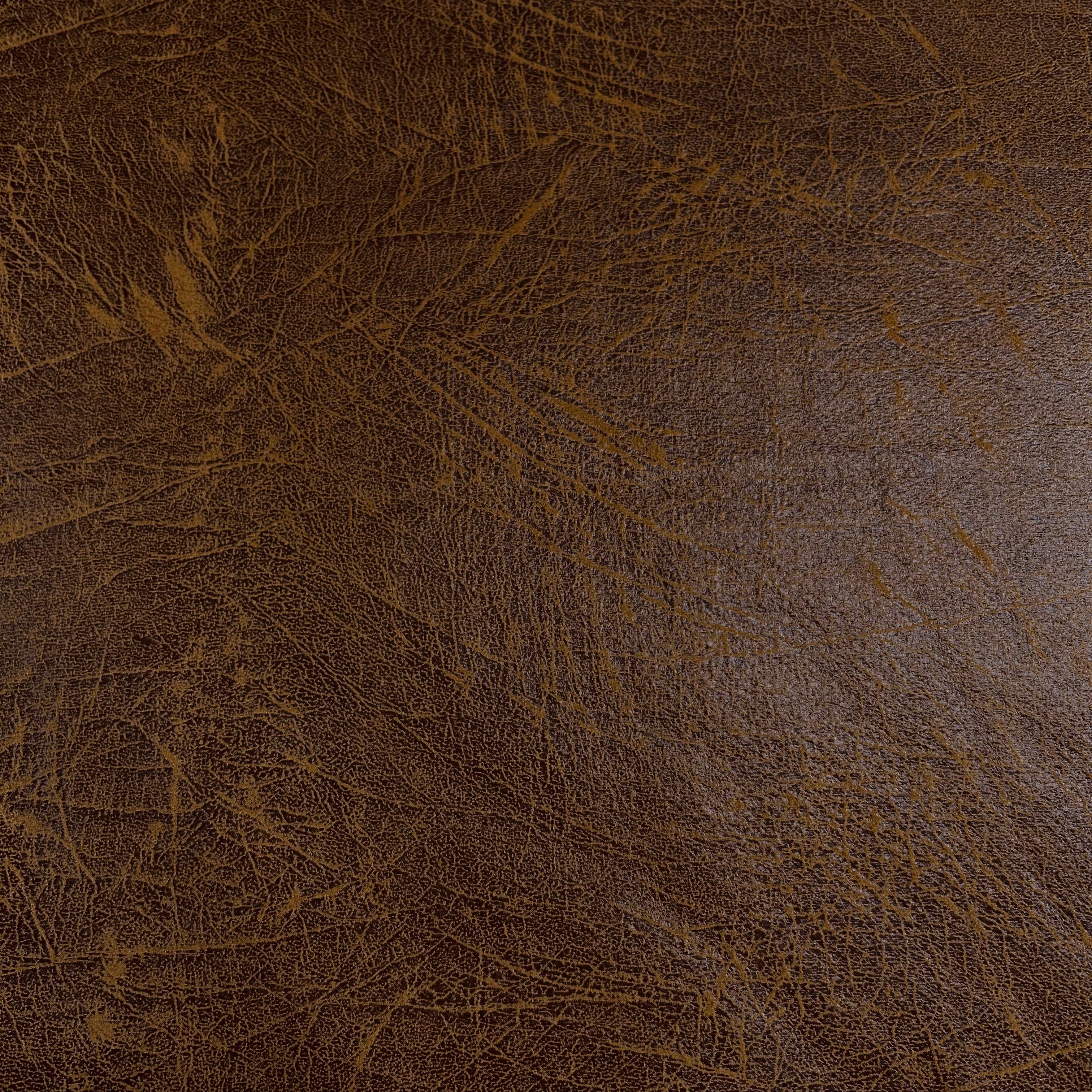 Brown waterproof faux leather with a vintage crackle effect