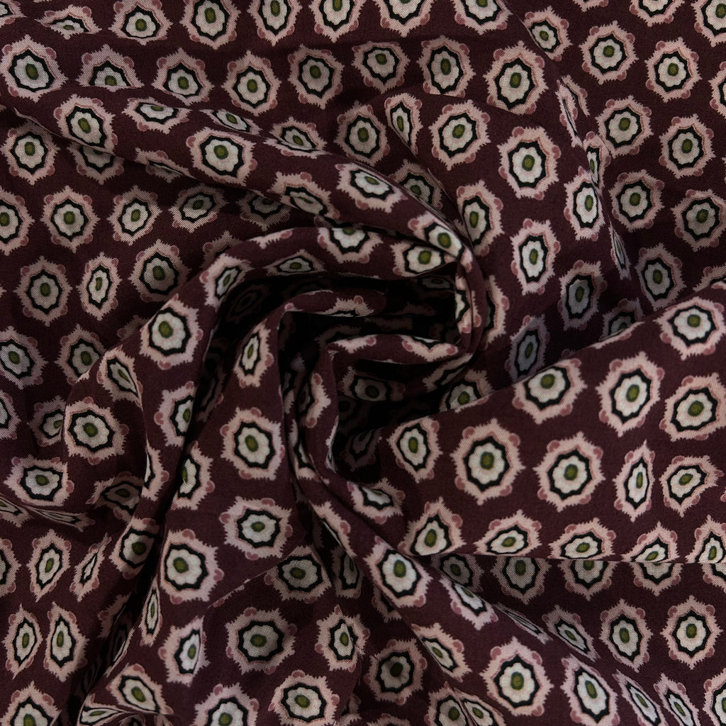 Wine Geometric Viscose