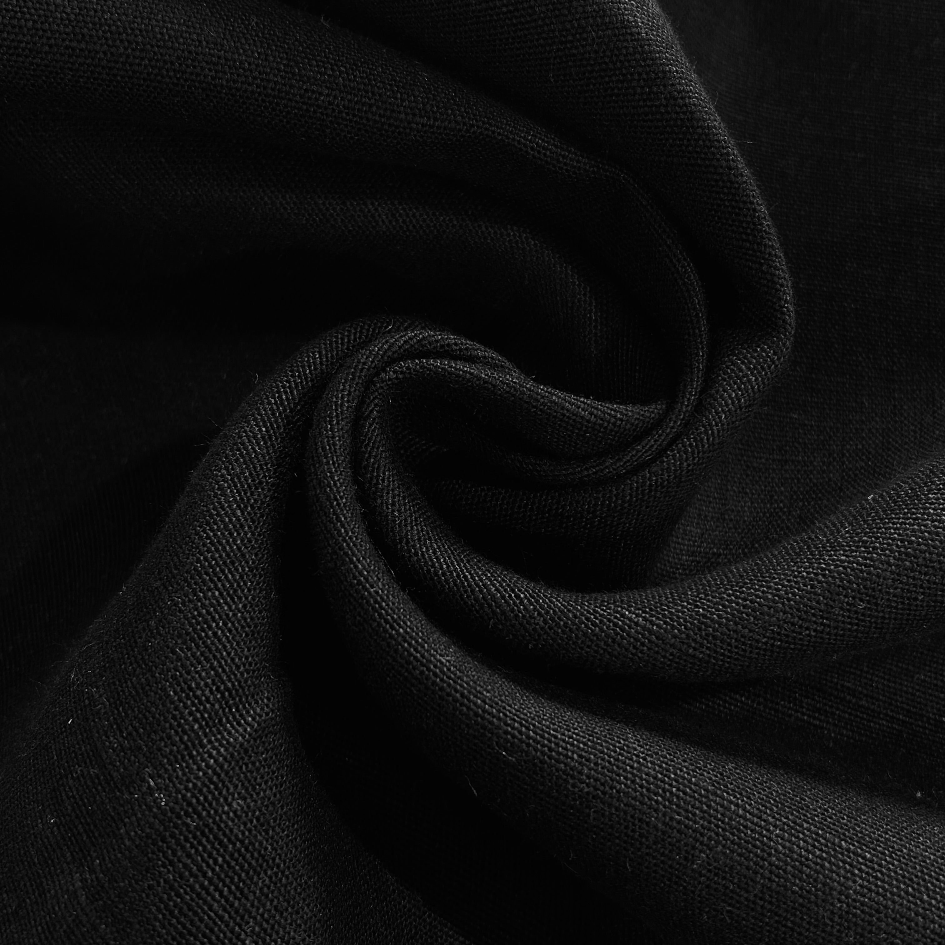 Black Heavy Linen