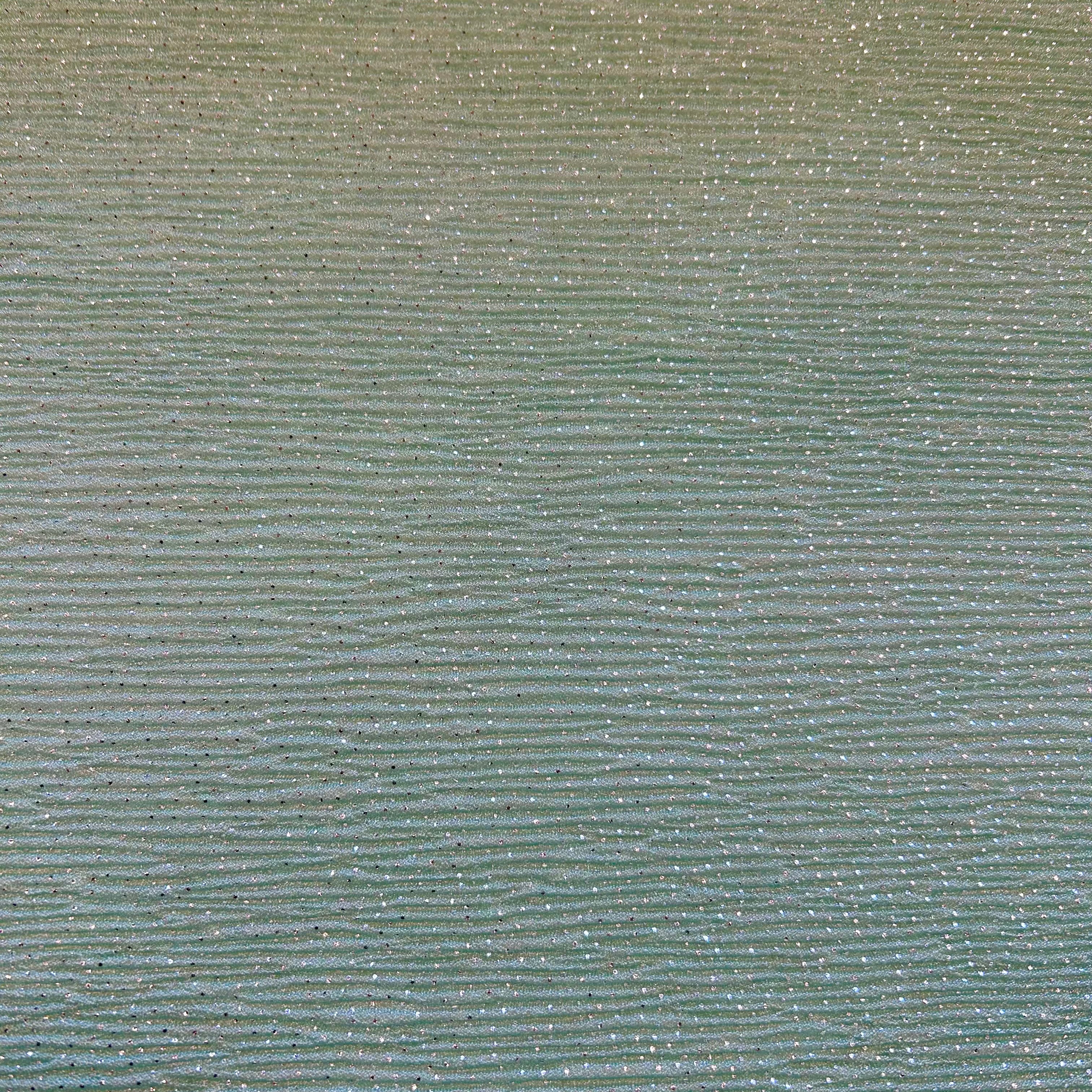 Mint Glitter Pleated Mesh