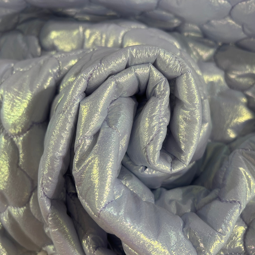 Quilted Eco Leather Lavender Pearl