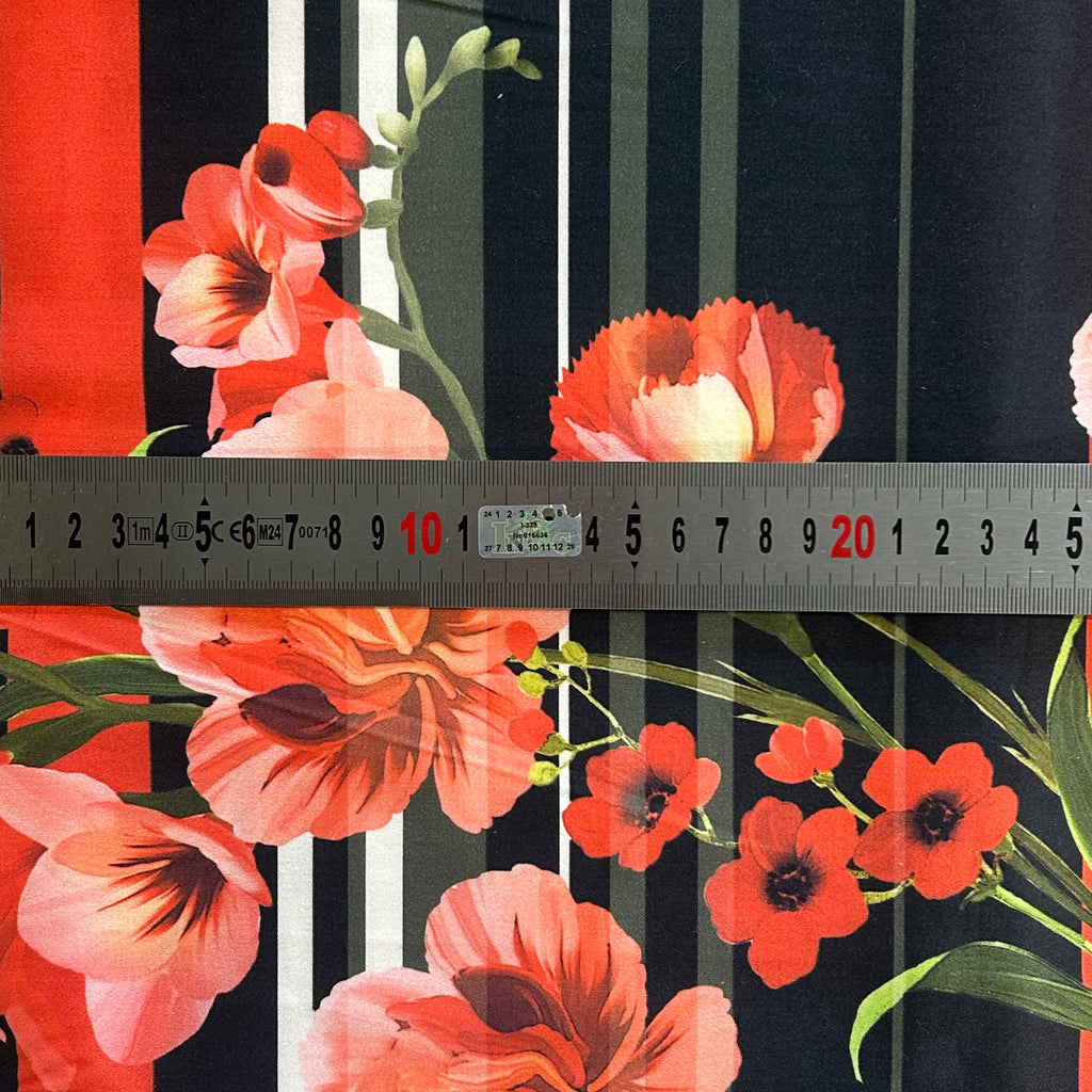 Red Poppy 1 Meter Panel Fabric