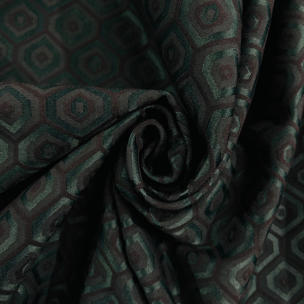 Emerald Geometric Jacquard