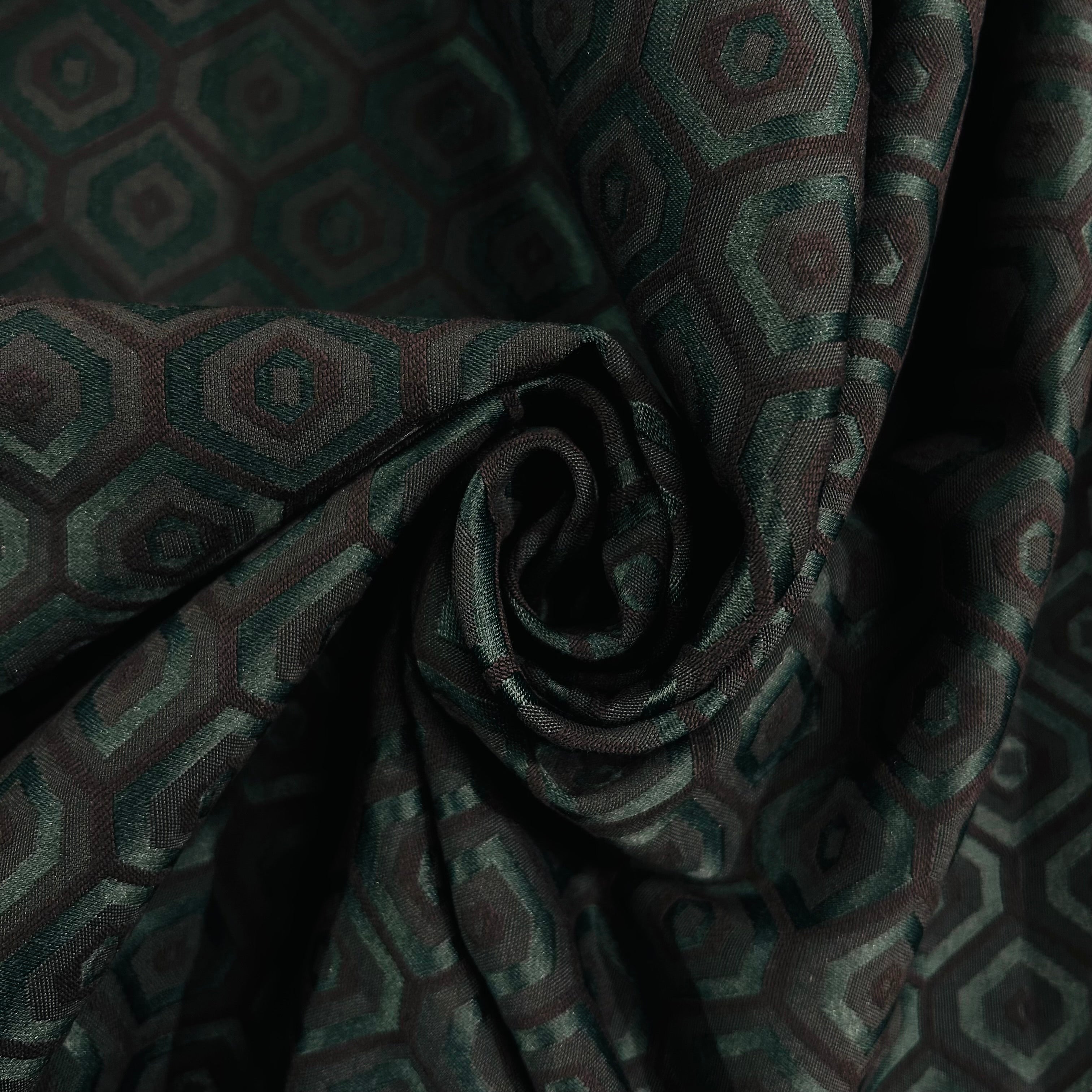 Emerald Geometric Jacquard