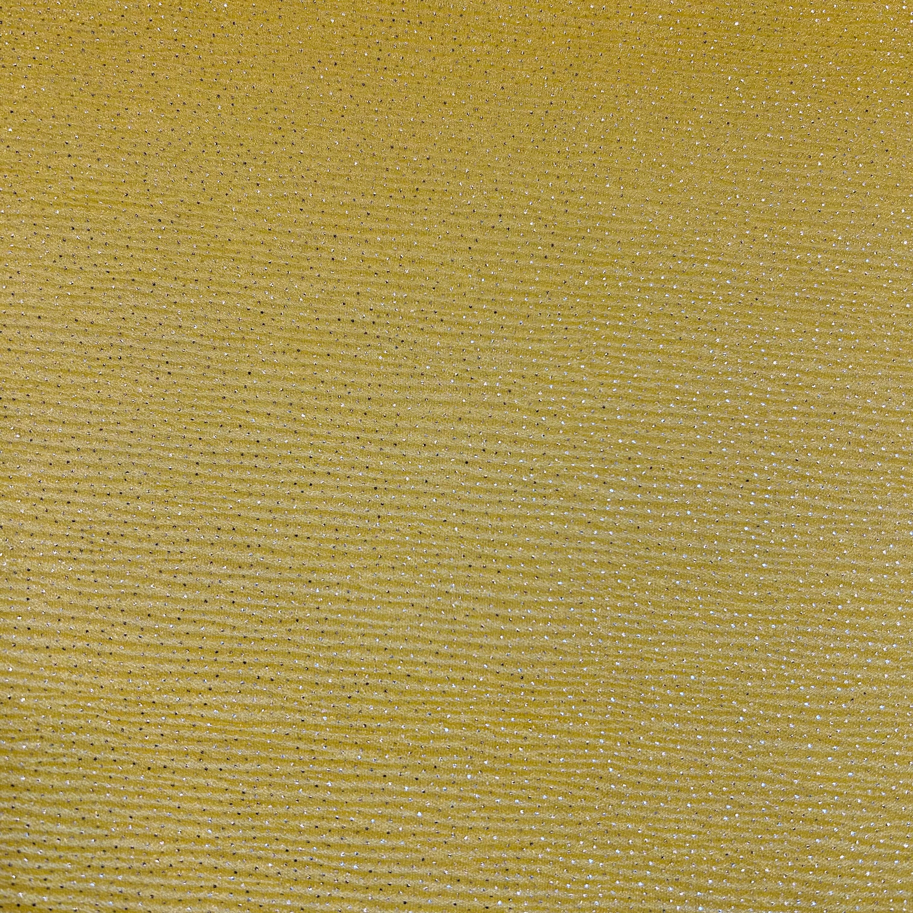 Lemon Glitter Pleated Mesh