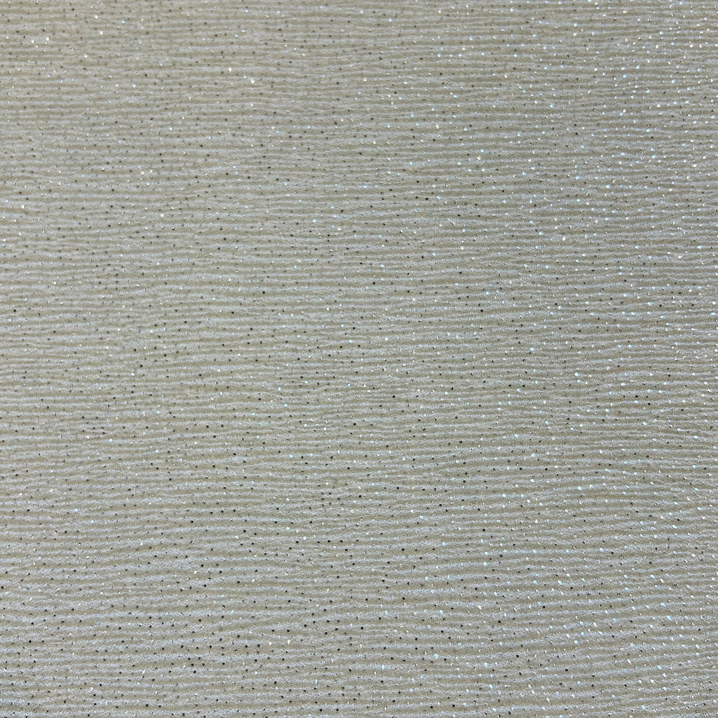 Ivory Glitter Pleated Mesh