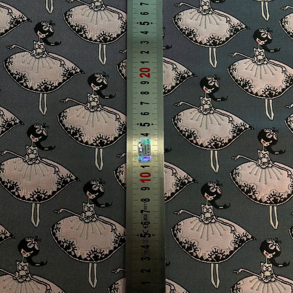 Grey Pink Ballerina Jacquard