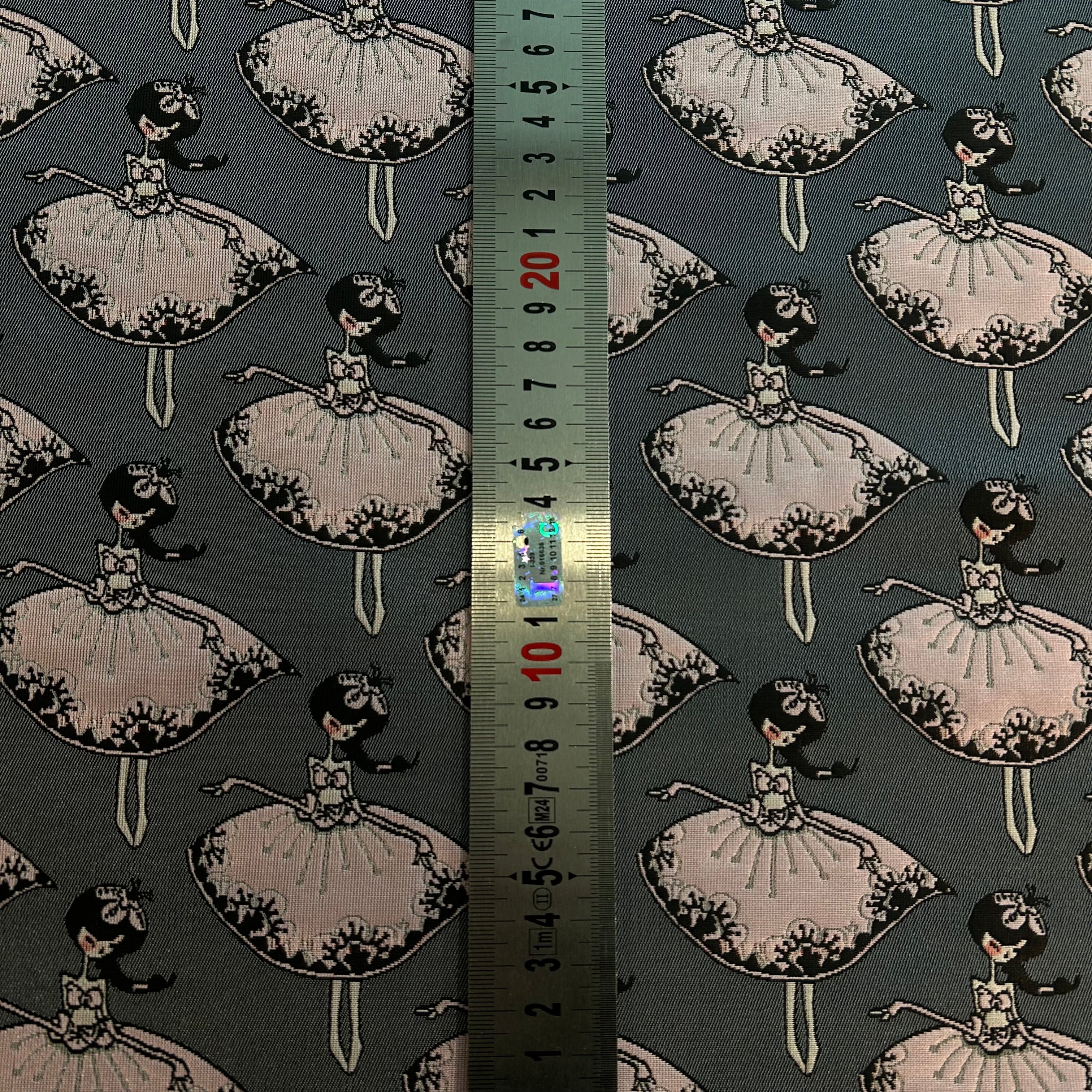 Grey Pink Ballerina Jacquard