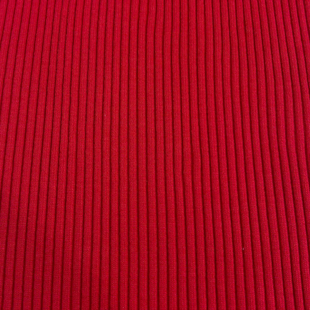 Red Ribbed Tubular Knit