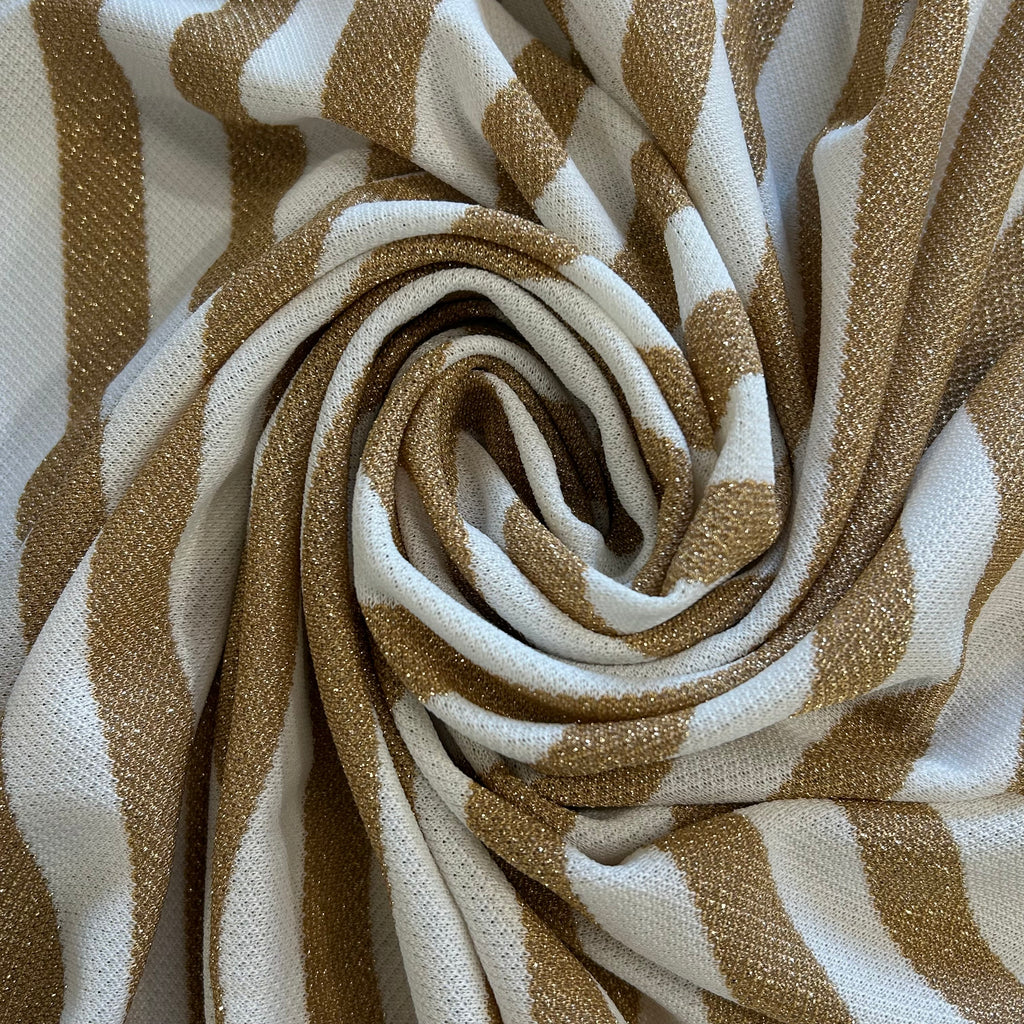 White Gold Glitter Stripe
