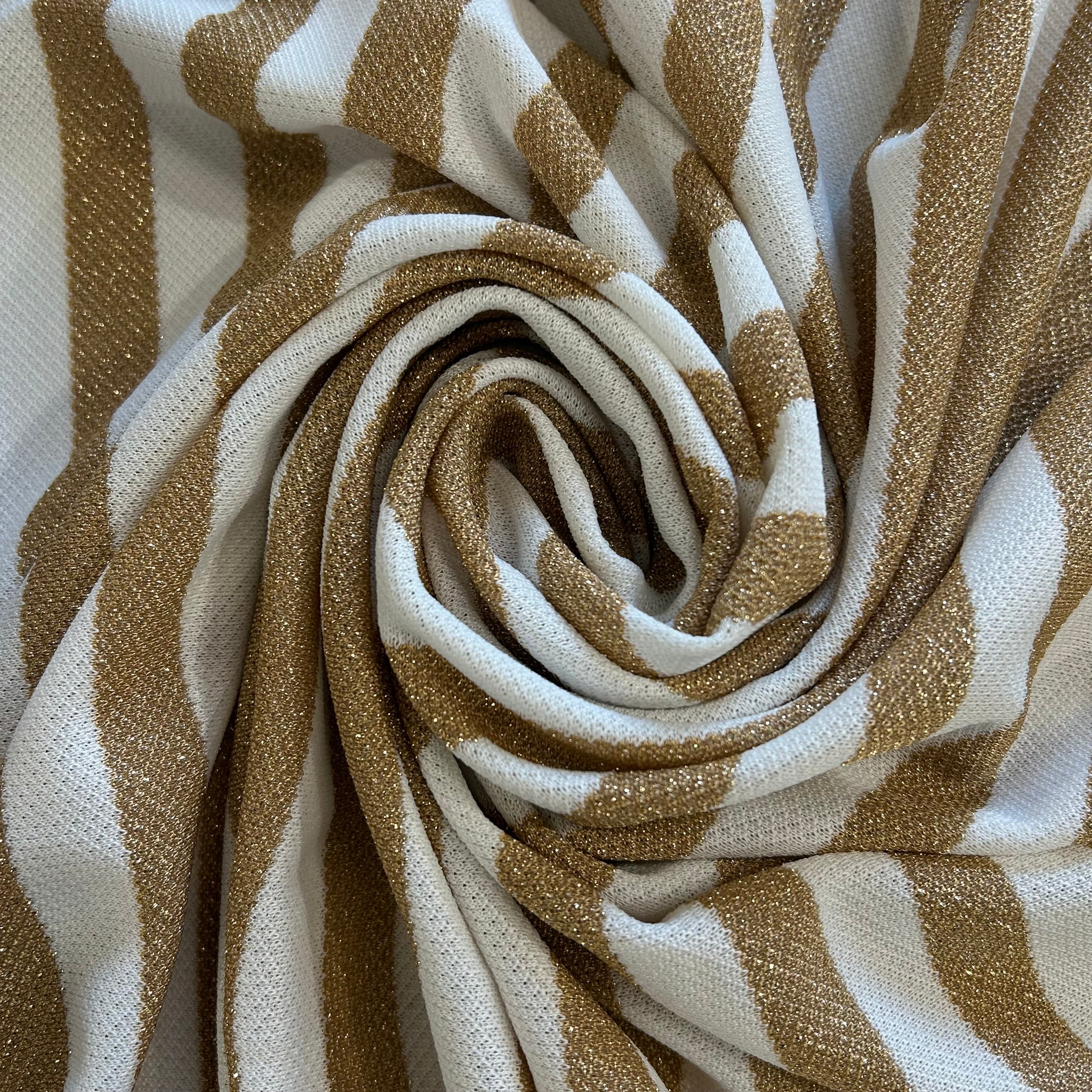White Gold Glitter Stripe