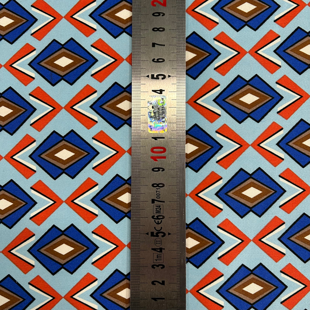 Sky Blue Geometric Print