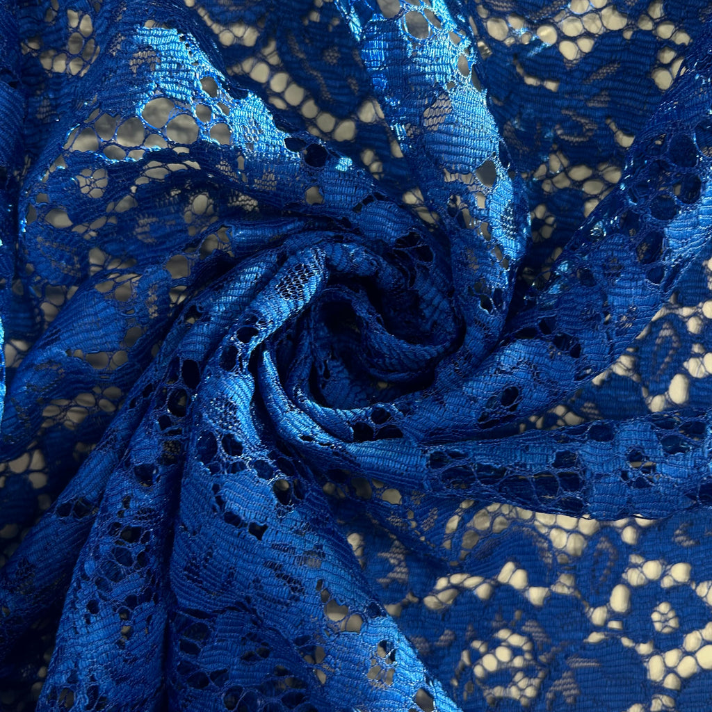 Electric Blue Paisley Lace