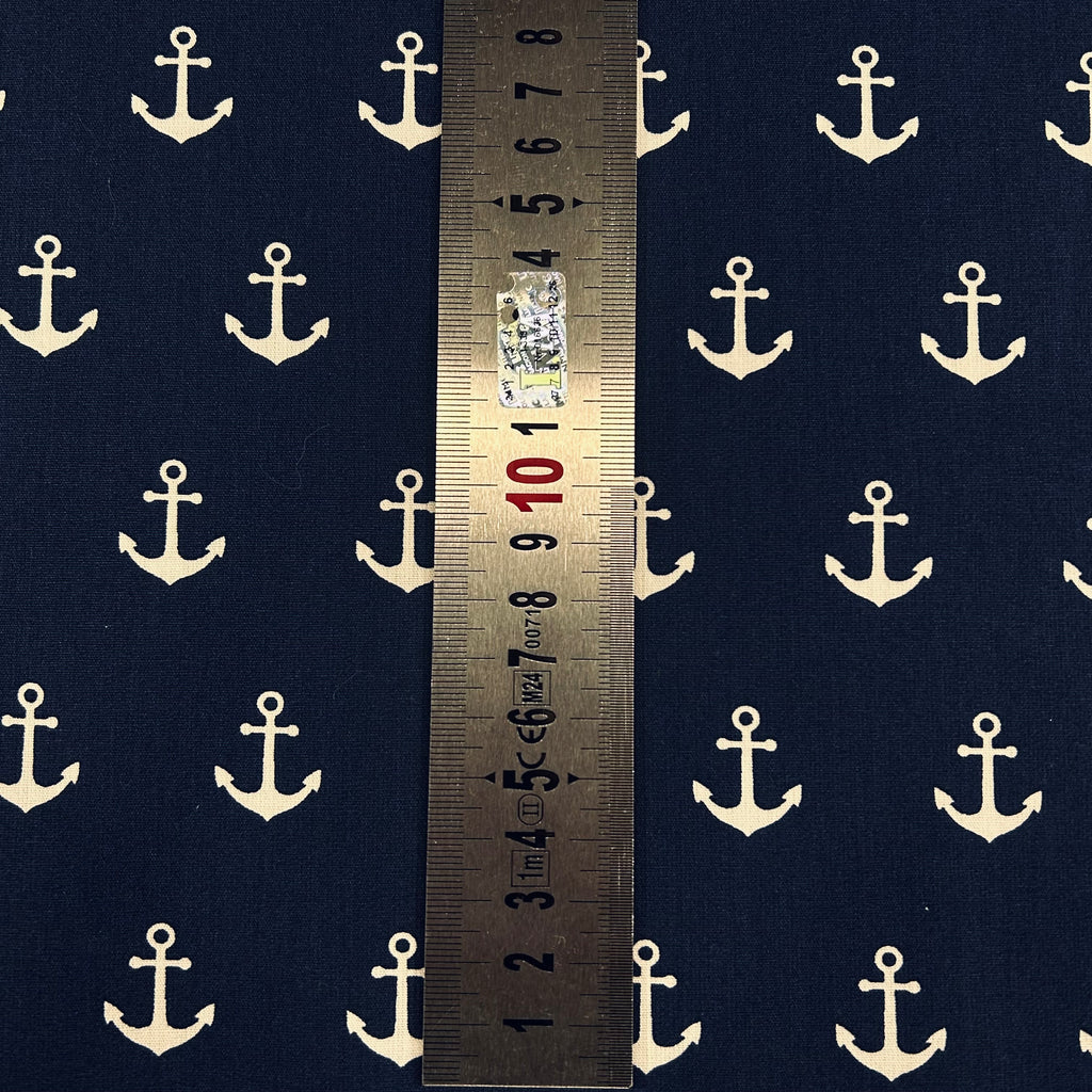 Navy Anchor Cotton