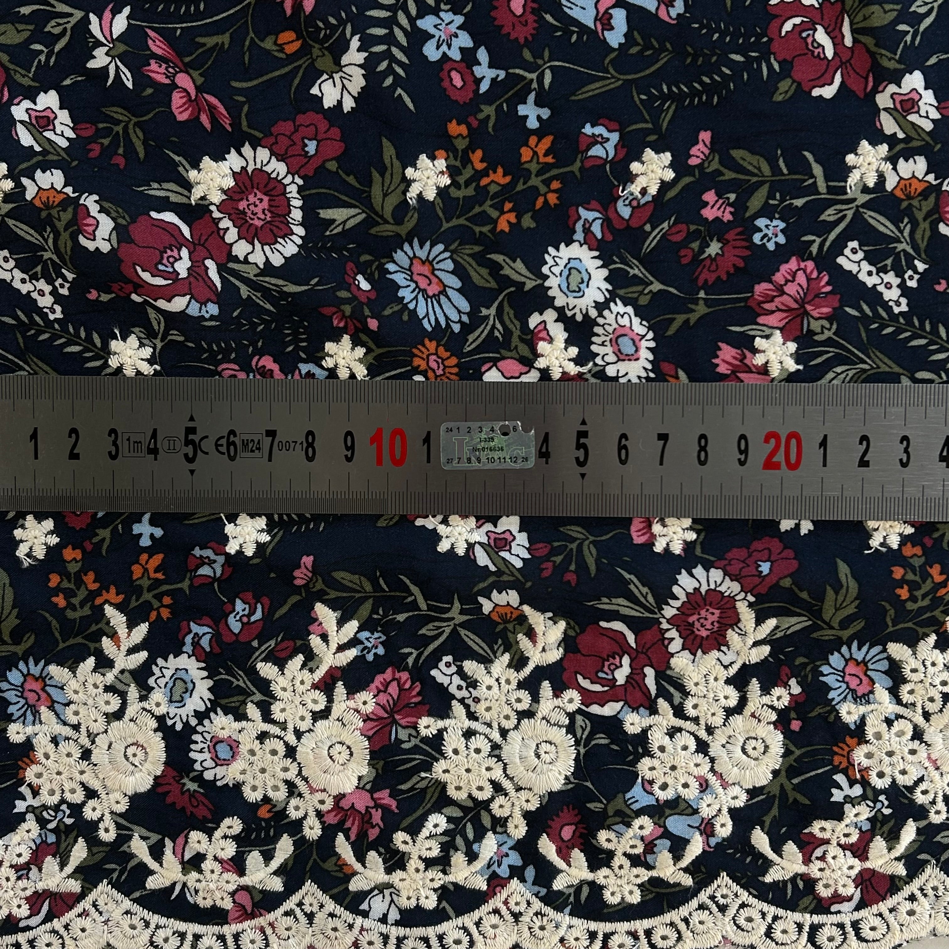 Radiance Navy Floral Viscose
