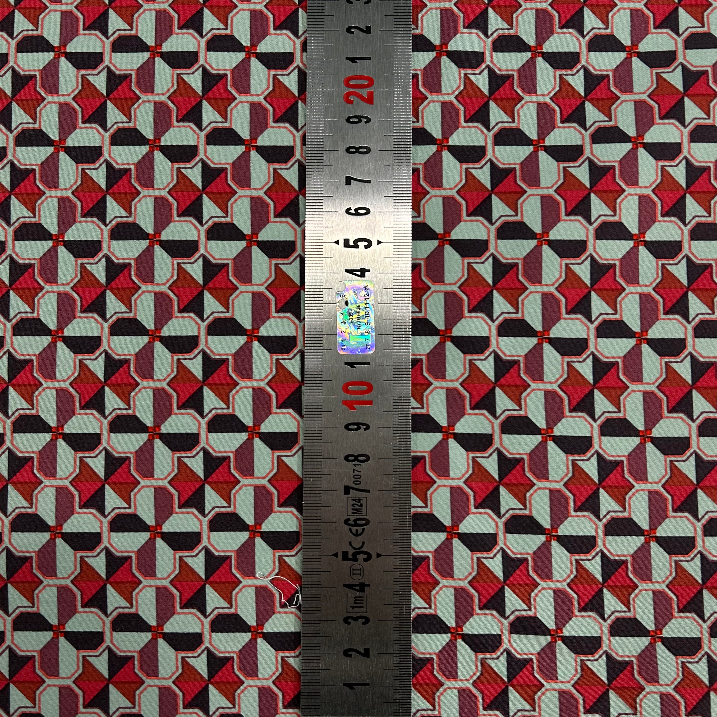 Red Geometric Print