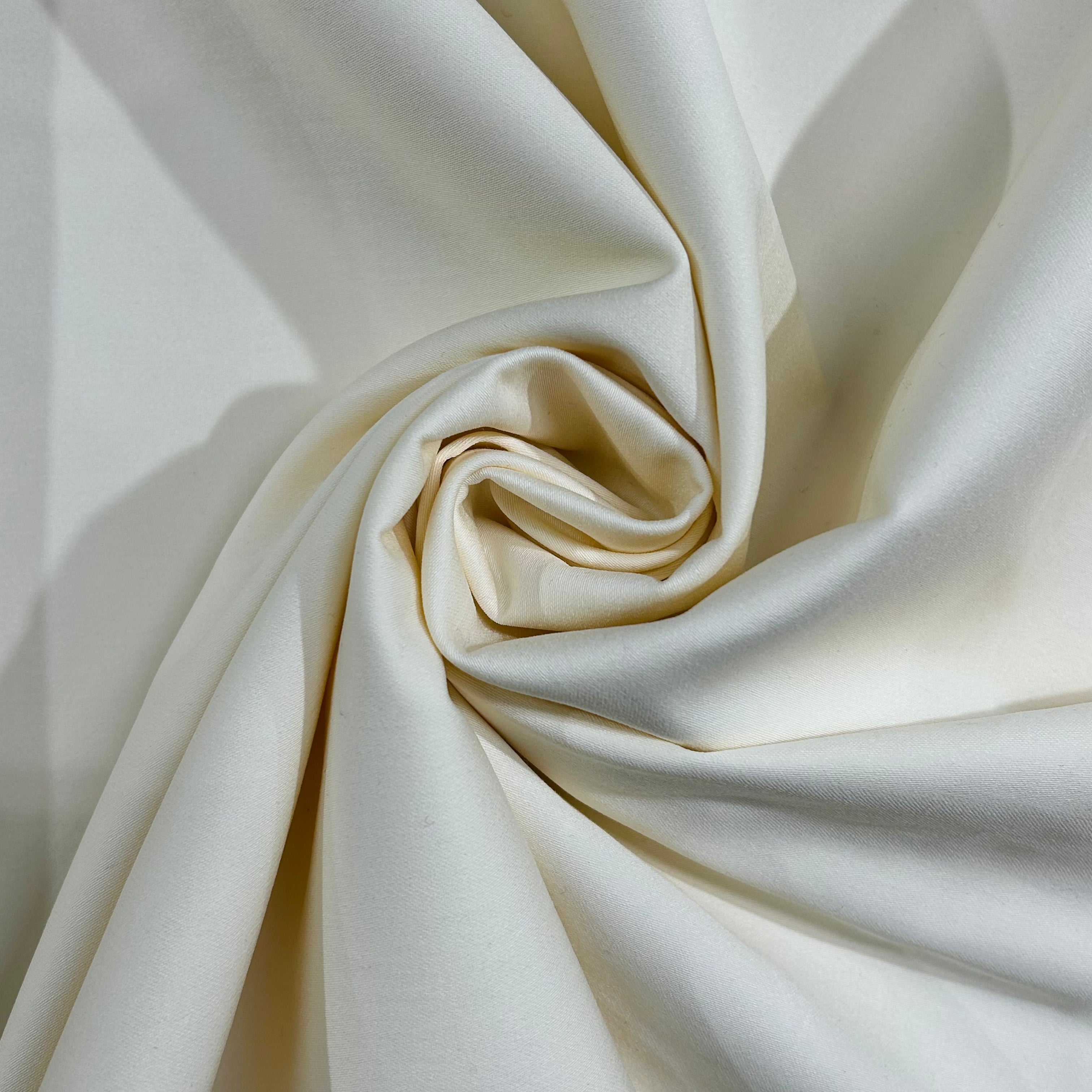Ivory Cotton Satin